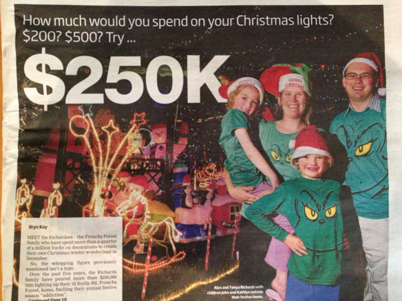 $250k on chrissie lights